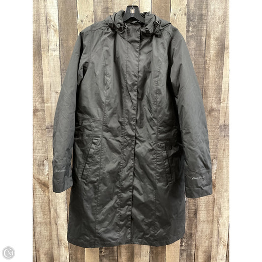 Coat Trench Coat By Eddie Bauer In Black, Size: Xl