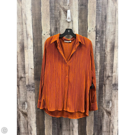 Top Long Sleeve By Abercrombie And Fitch In Bronze, Size: L
