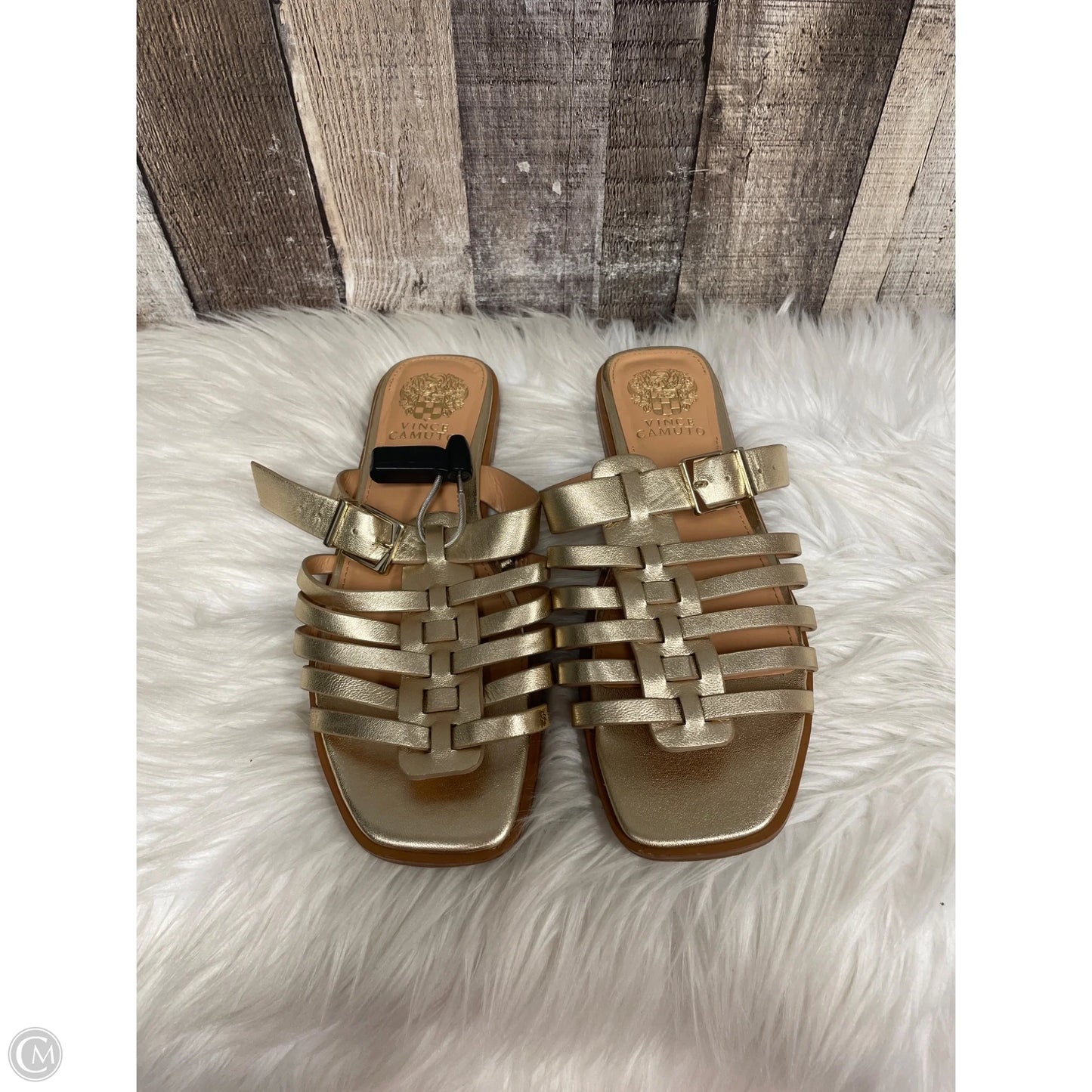 Sandals Flats By Vince Camuto In Gold, Size: 8.5