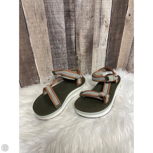 Sandals Flats By Teva In Green, Size: 8