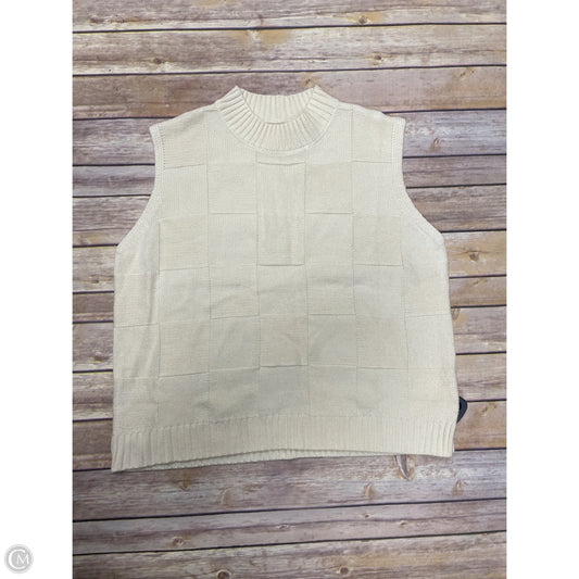 Vest Sweater By Cmf In Cream, Size: L