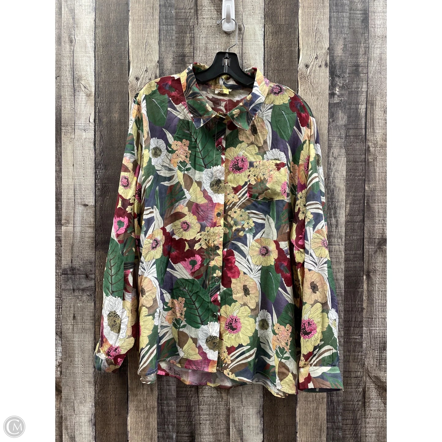 Top Long Sleeve By Pol In Floral Print, Size: S