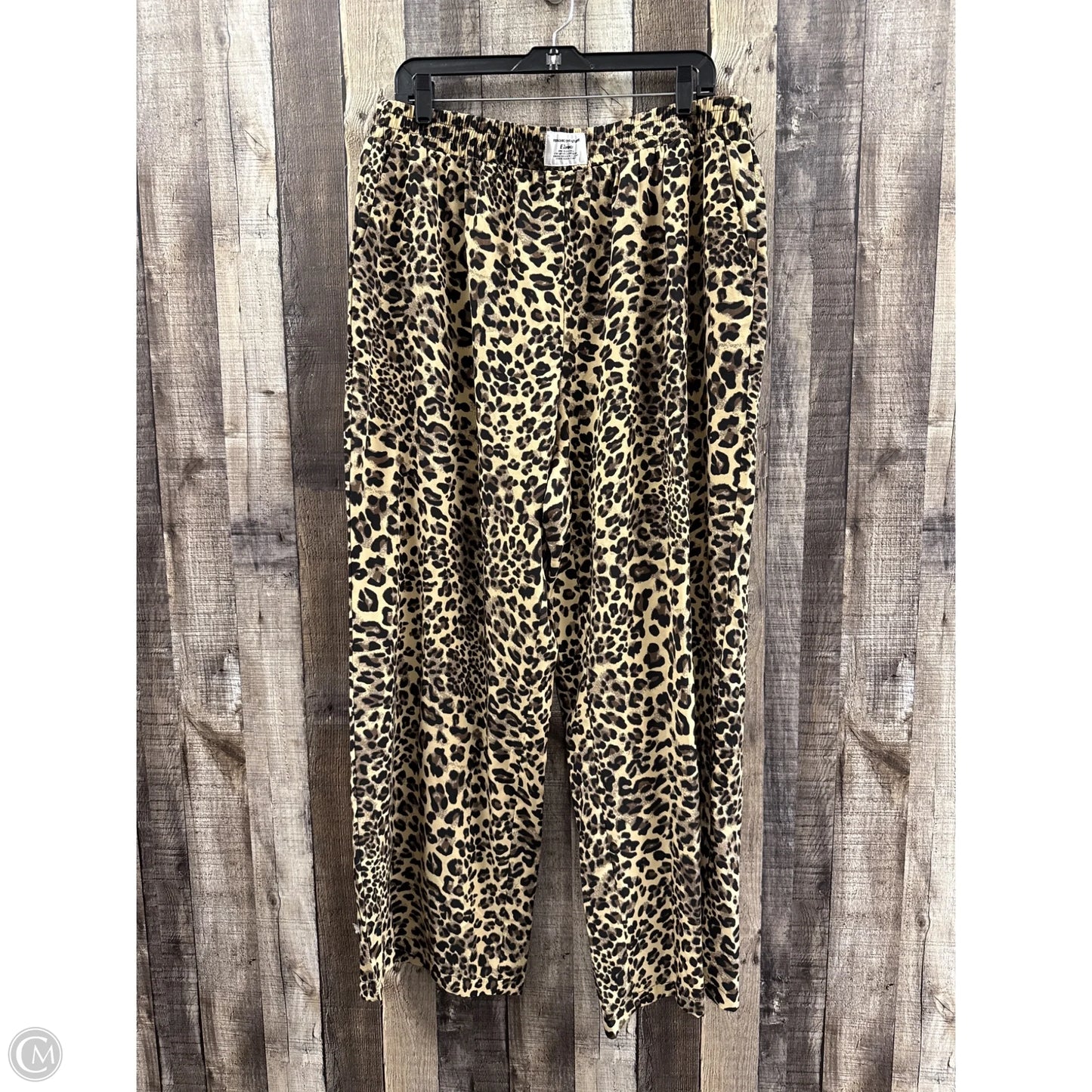 Pants Wide Leg By Shein In Animal Print, Size: 2x