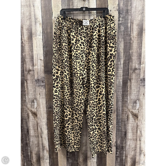 Pants Wide Leg By Shein In Animal Print, Size: 2x