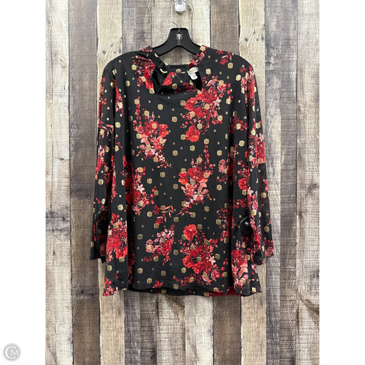 Top Long Sleeve By Nine West In Multi-colored, Size: Xl