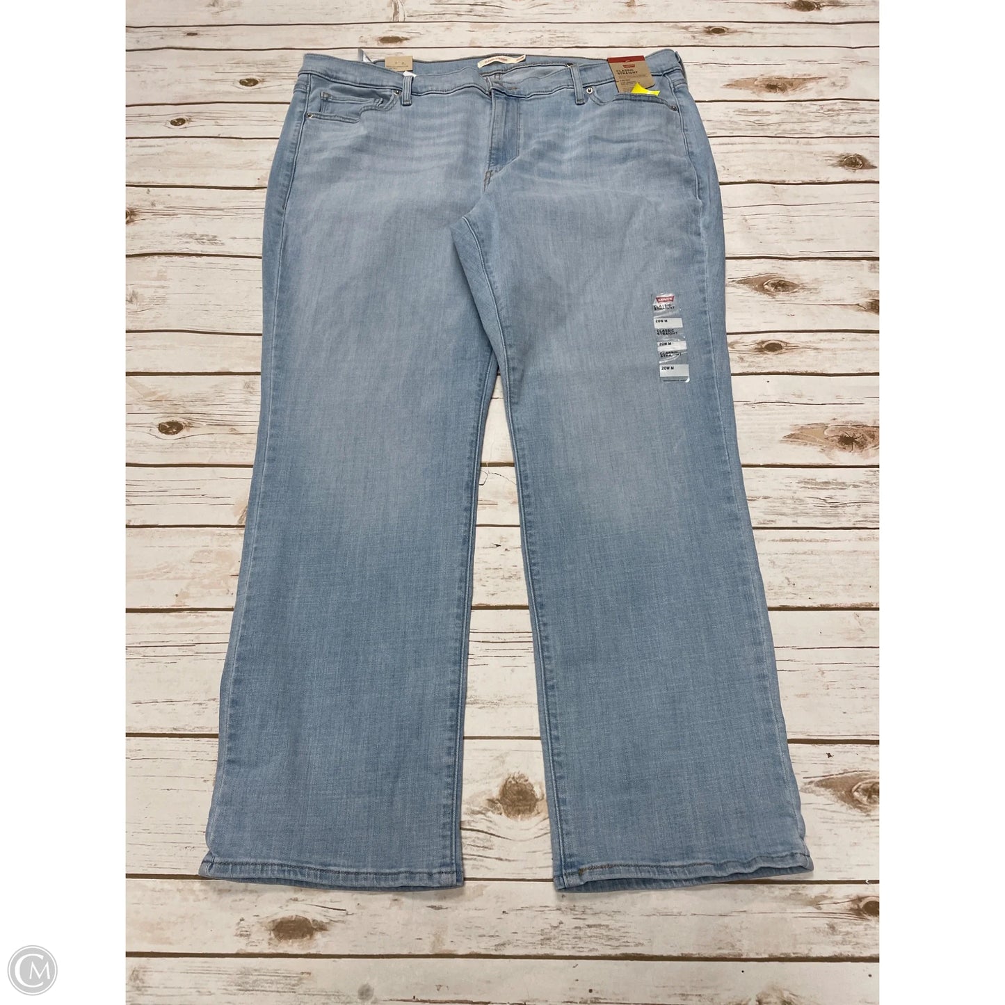 Jeans Straight By Levis In Blue Denim, Size: 20