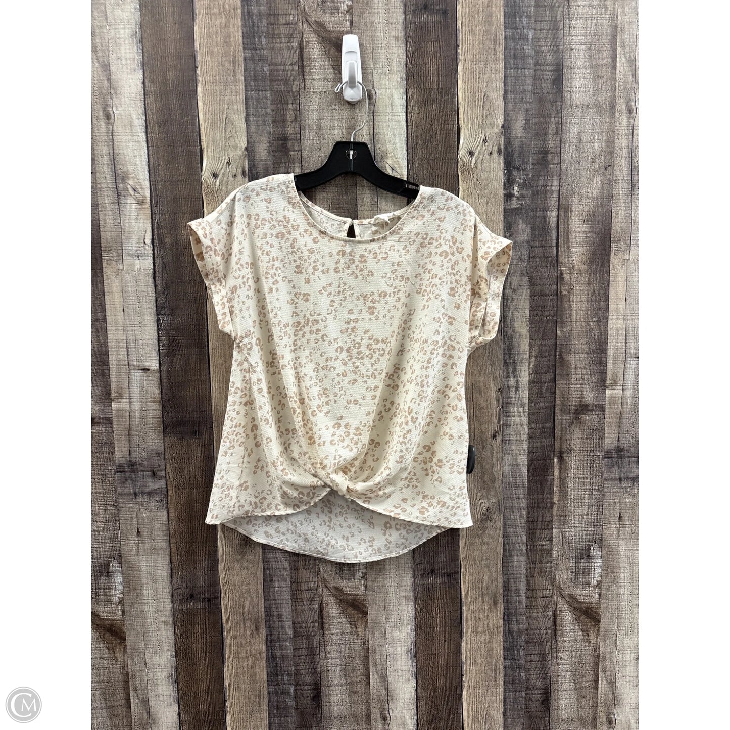 Top Short Sleeve By Olive And Oak In Animal Print, Size: M