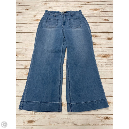 Jeans Wide Leg By Cme In Blue Denim, Size: L