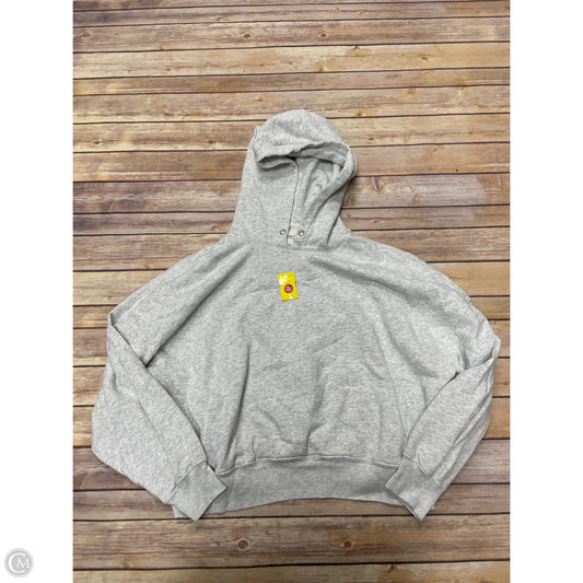 Sweatshirt Hoodie By Abercrombie And Fitch In Grey, Size: Xl