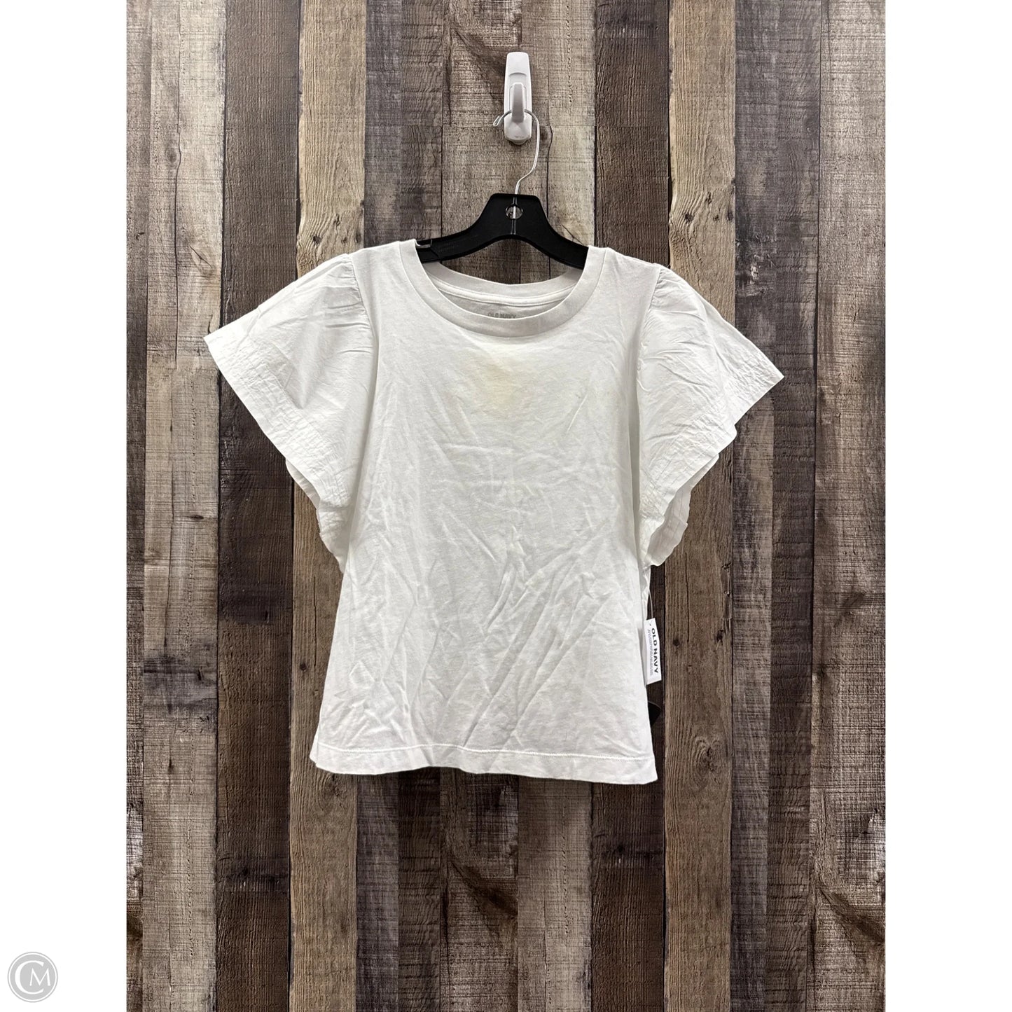 Top Short Sleeve By Old Navy In White, Size: L