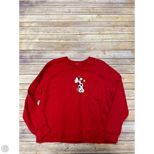 Sweatshirt Crewneck By Cme In Red, Size: Xl