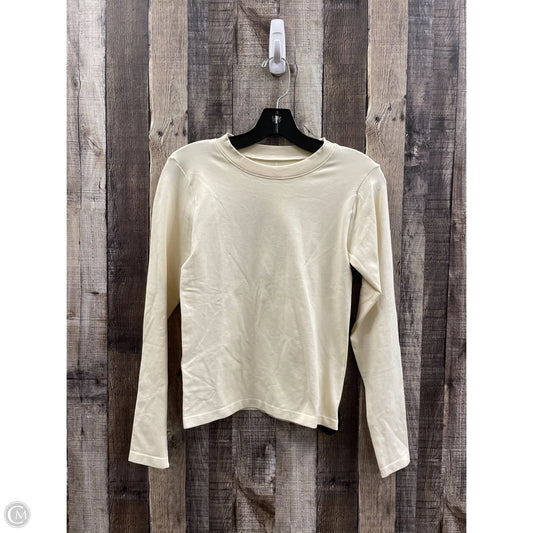 Athletic Top Long Sleeve Crewneck By Cmf In Cream, Size: M