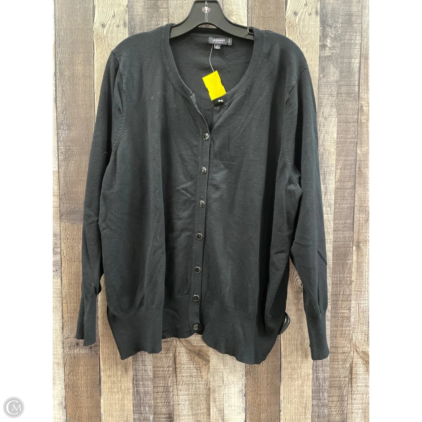 Cardigan By Premise Studio In Black, Size: 3x