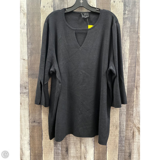 Sweater By New Directions In Black, Size: 3x