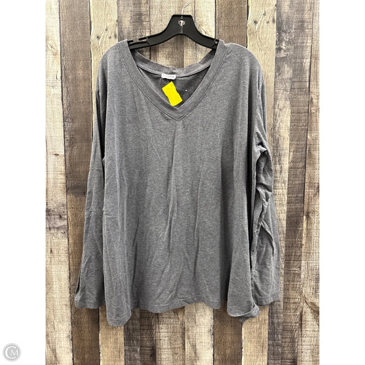 Top Long Sleeve By Cme In Grey, Size: 3x