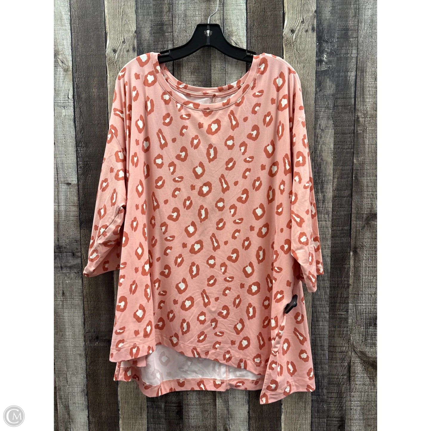 Top Long Sleeve By Wonderly In Animal Print, Size: 3x