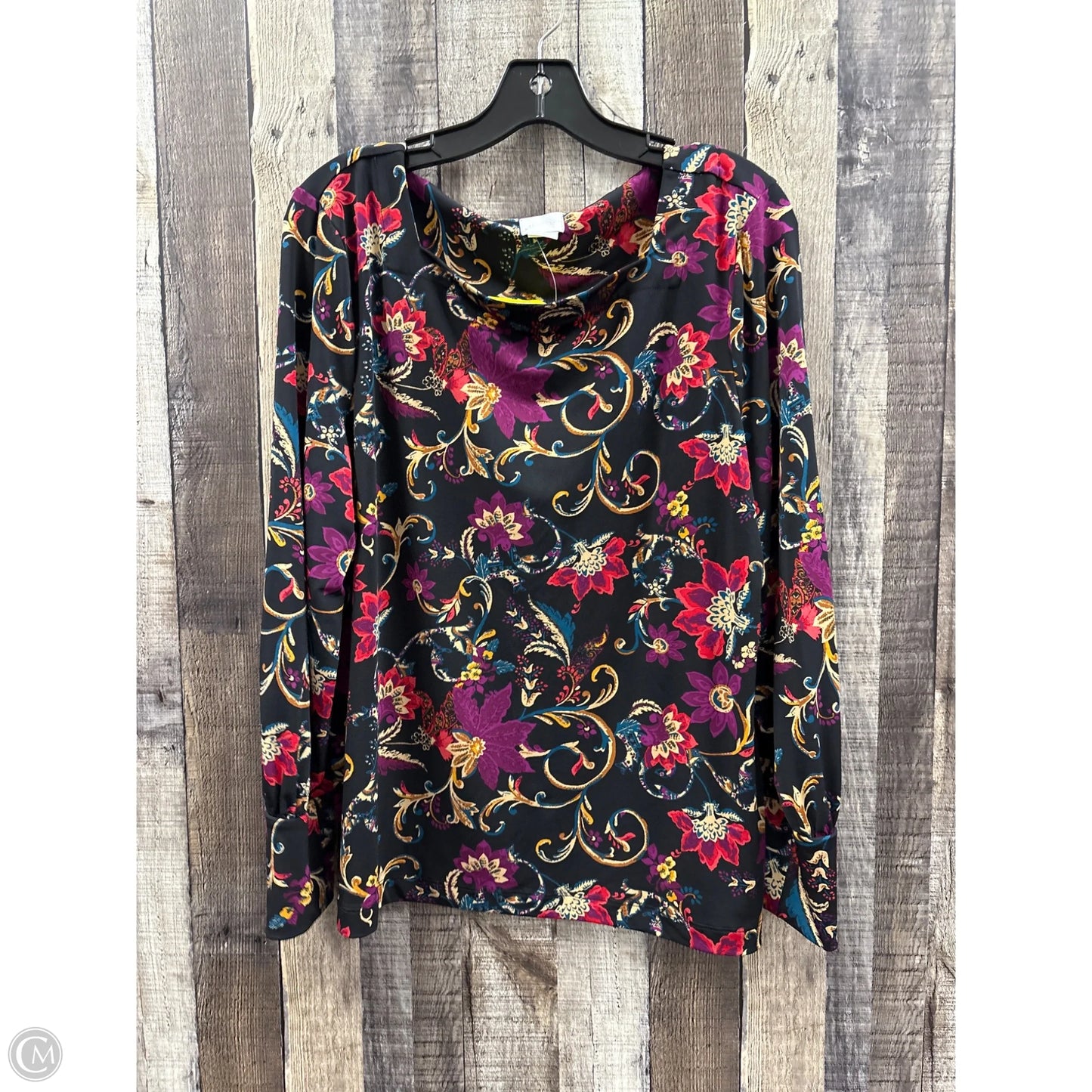 Top Long Sleeve By Chicos In Multi-colored, Size: L
