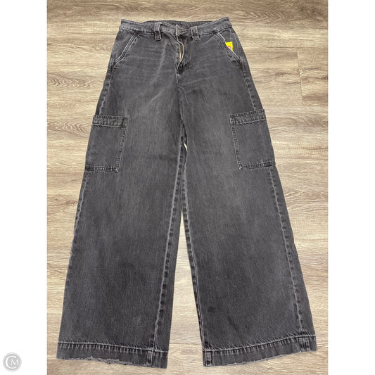 Jeans Wide Leg By American Eagle In Black, Size: 8