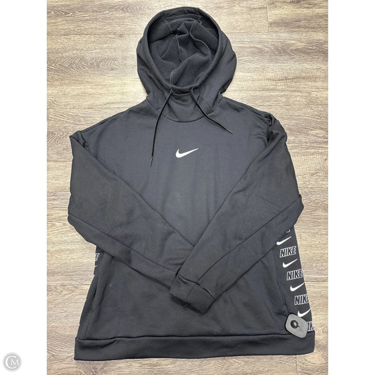 Athletic Sweatshirt Hoodie By Nike In Black, Size: M