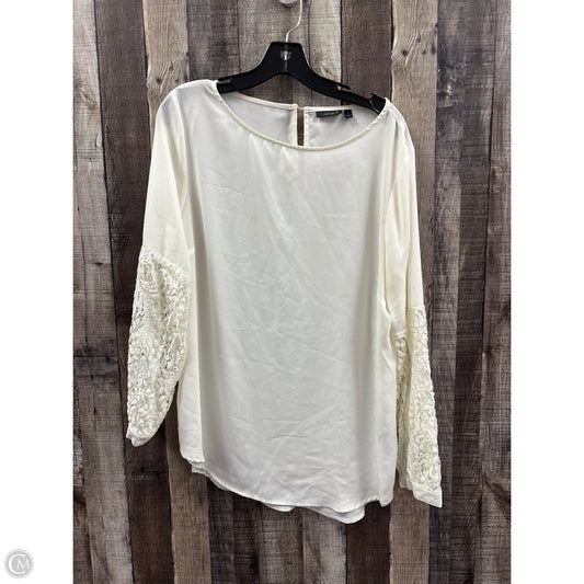 Top Long Sleeve By Apt 9 In White, Size: L