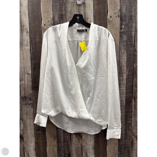 Top Long Sleeve By Apt 9 In White, Size: L
