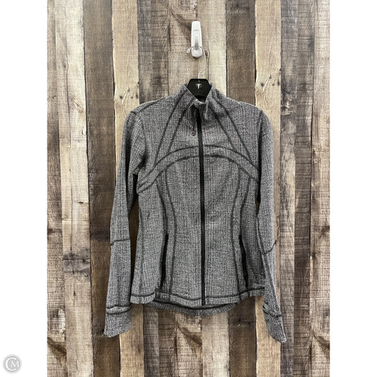 Athletic Jacket By Lululemon In Black & White, Size: 6