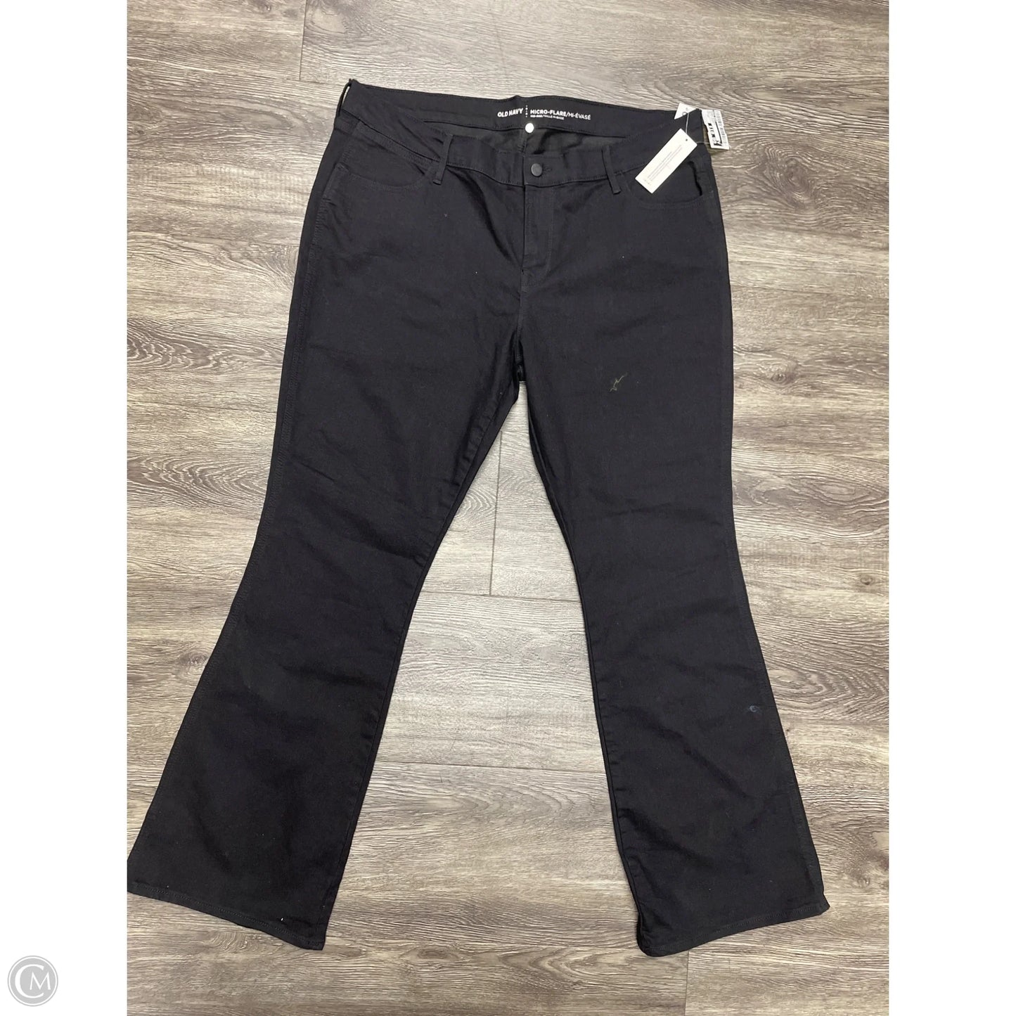 Jeans Flared By Old Navy In Black Denim, Size: 18