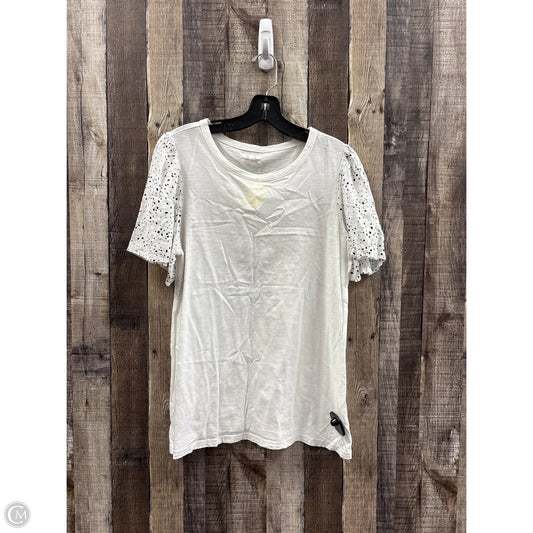 Top Short Sleeve By Maurices In Black & White, Size: S