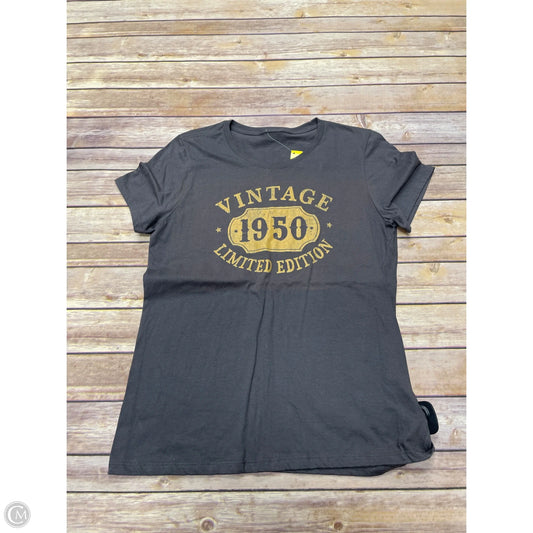 Top Short Sleeve Basic By Cmf In Taupe, Size: M