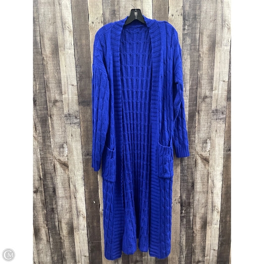 Sweater Cardigan By Cmf In Blue, Size: L