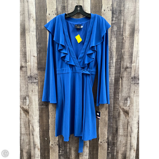 Dress Casual Midi By Just Taylor In Blue, Size: L