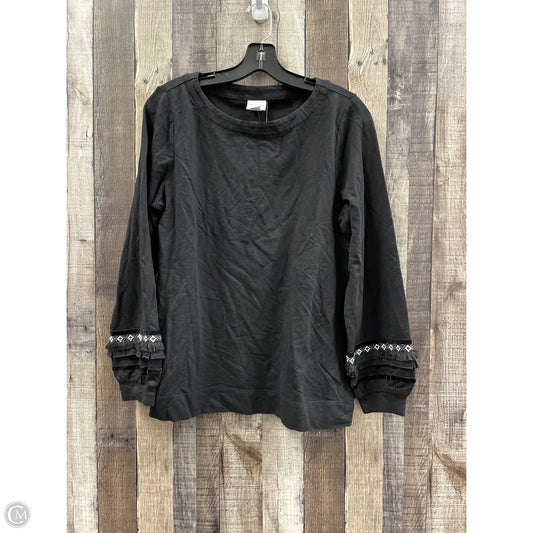 Top 3/4 Sleeve By Chicos In Black, Size: M