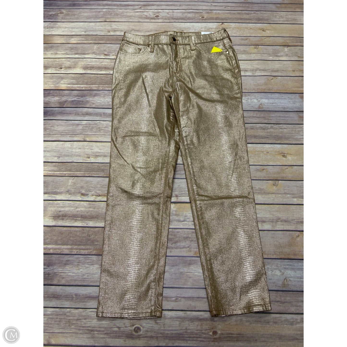 Pants Dress By Chicos In Gold, Size: 8