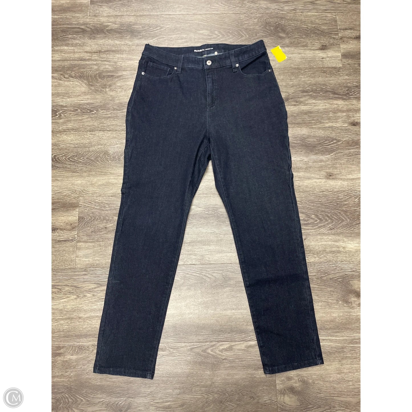 Jeans Straight By Style And Company In Blue Denim, Size: 14