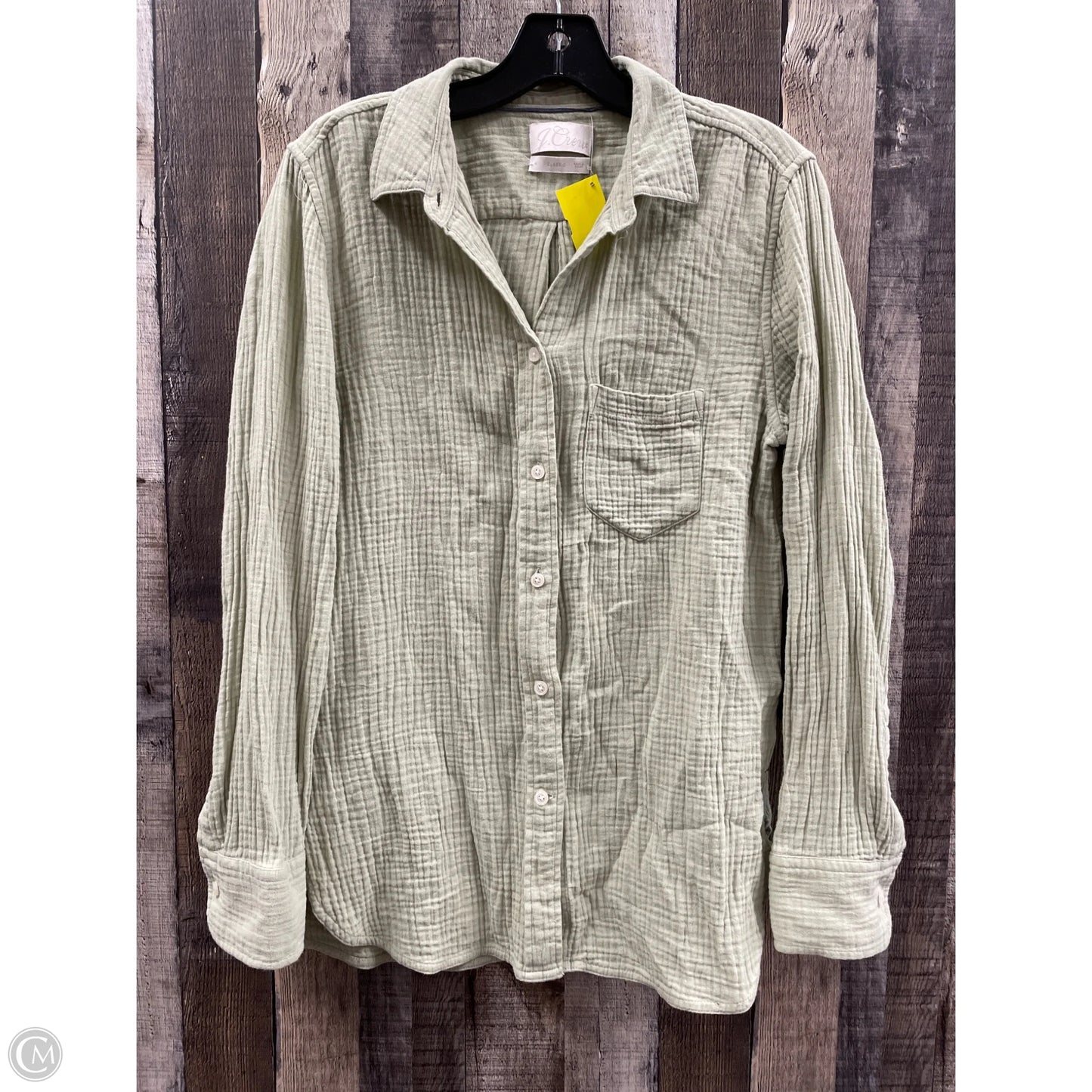 Top Long Sleeve By J. Crew In Green, Size: S