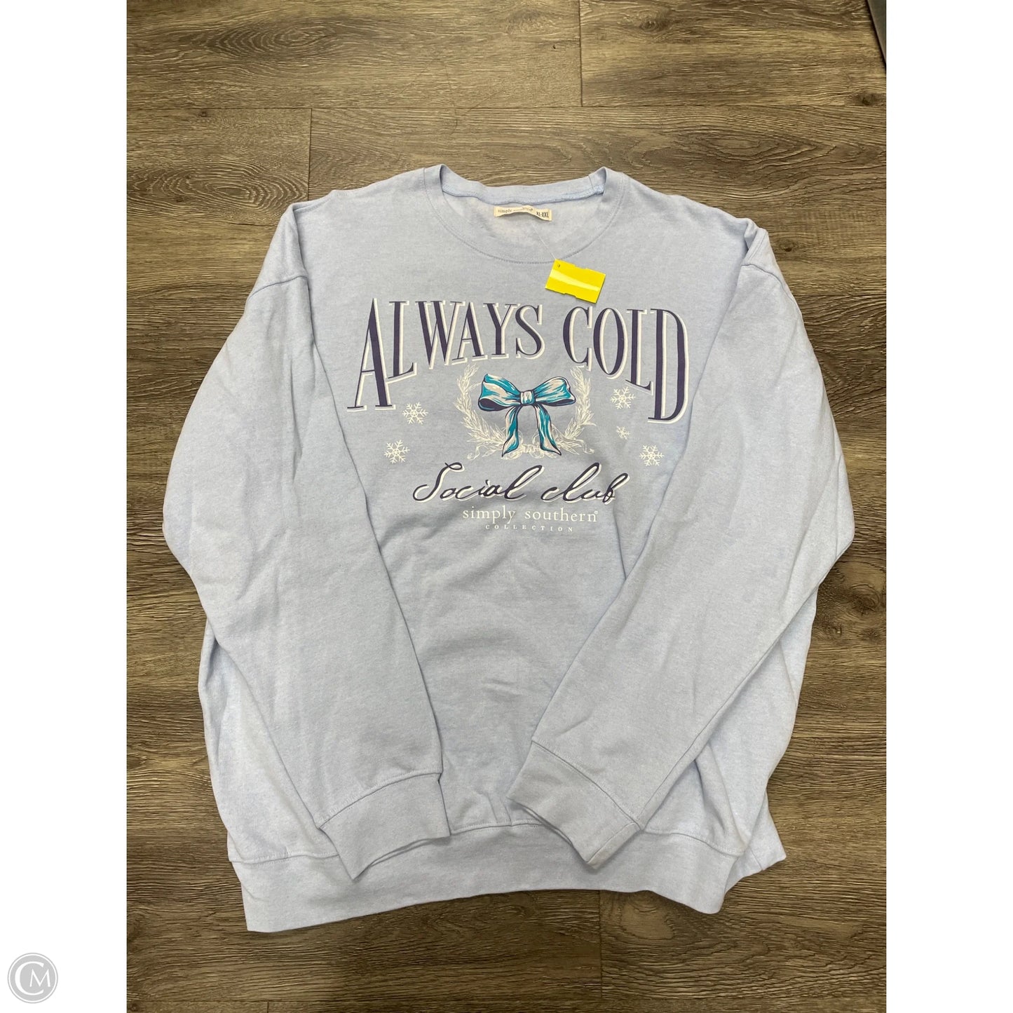 Sweatshirt Crewneck By Simply Southern In Blue