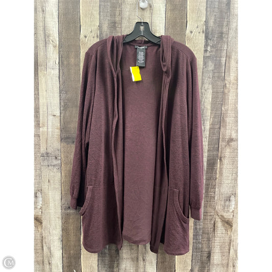 Cardigan By Premise In Maroon, Size: Xxl