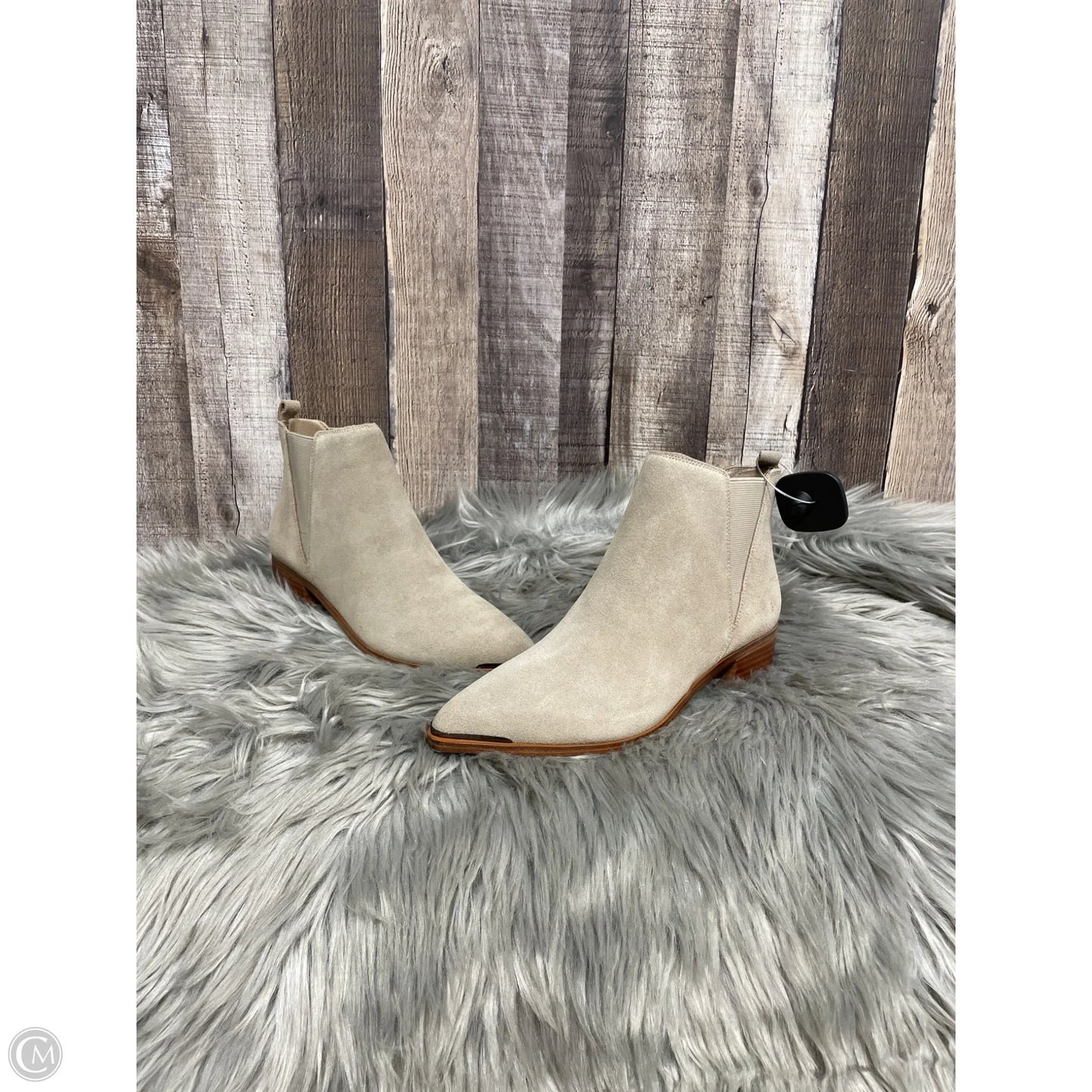 Boots Ankle Heels By Marc Fisher In Cream, Size: 8