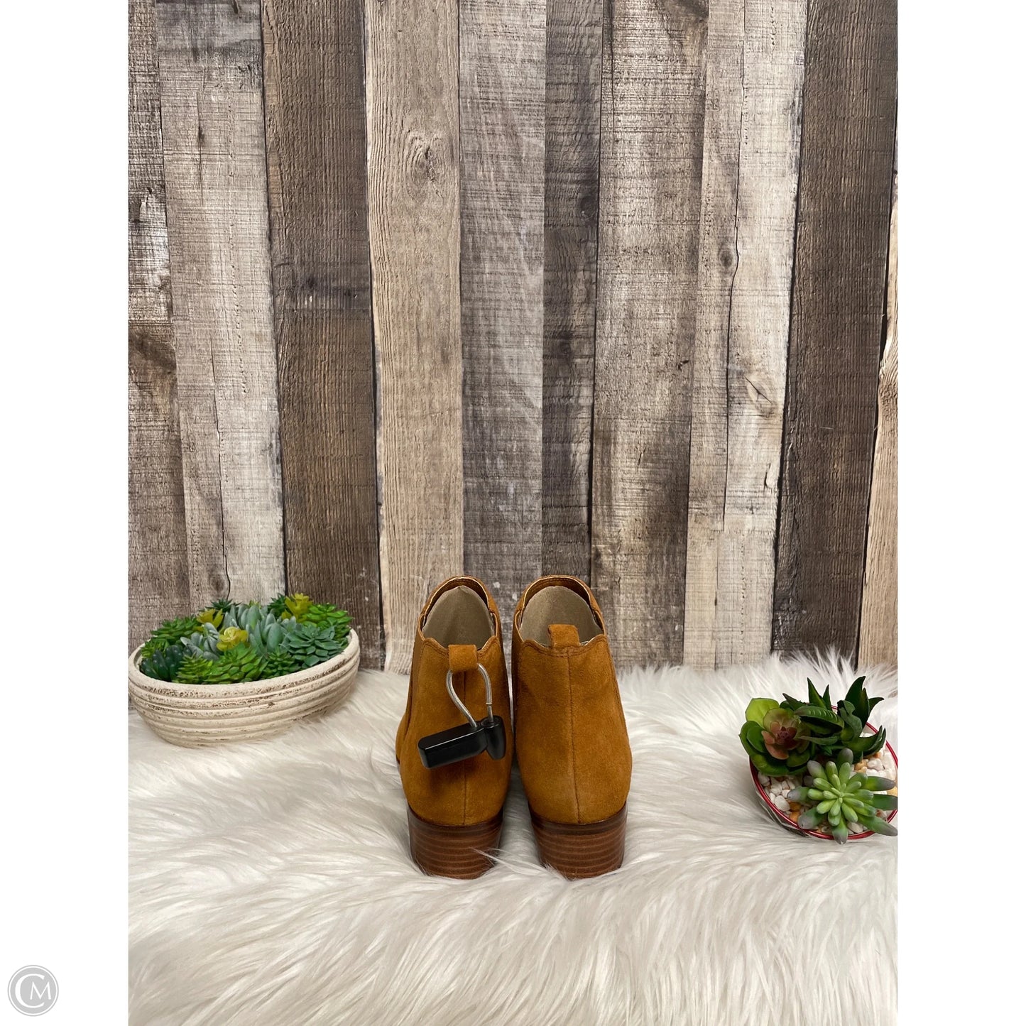 Boots Ankle Heels By Marc Fisher In Tan, Size: 6.5