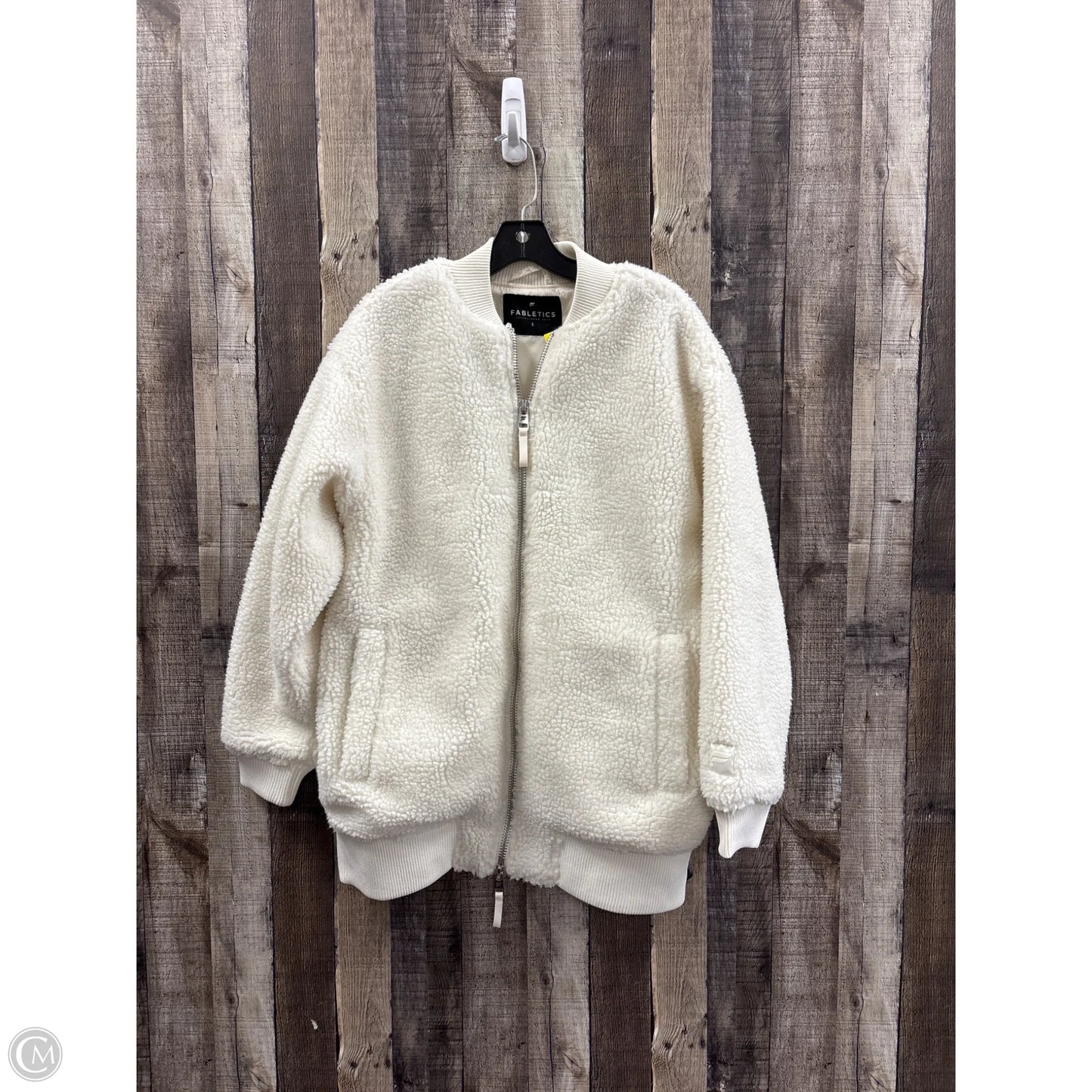 Jacket Faux Fur & Sherpa By Fabletics In Cream, Size: S