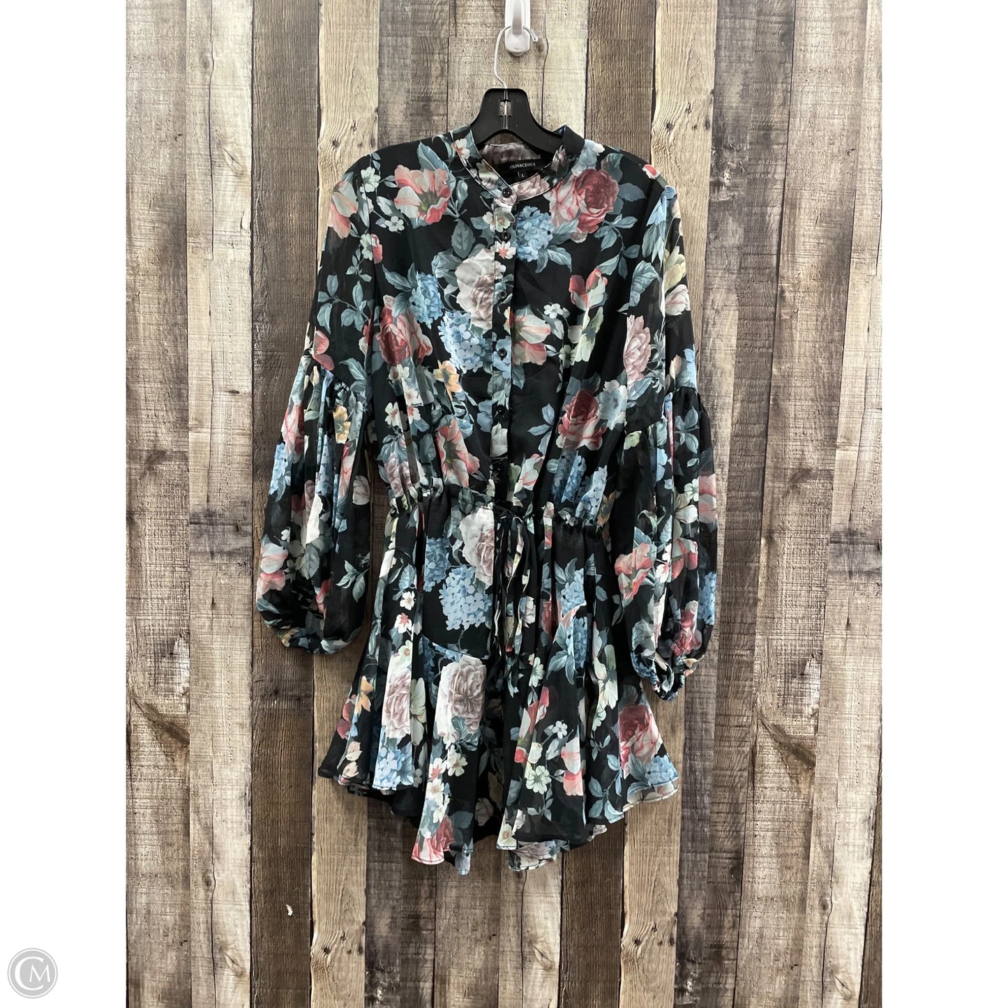 Dress Casual Short By Olivaceous In Floral Print, Size: L