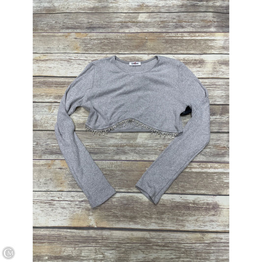 Top Long Sleeve By Geegee In Grey, Size: M