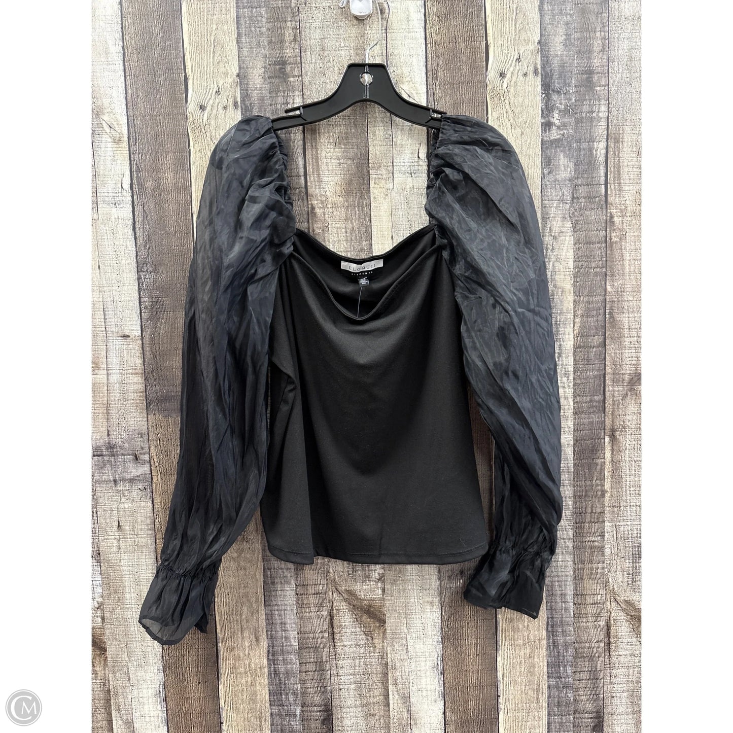 Top Long Sleeve By Eloquii In Black, Size: 1x