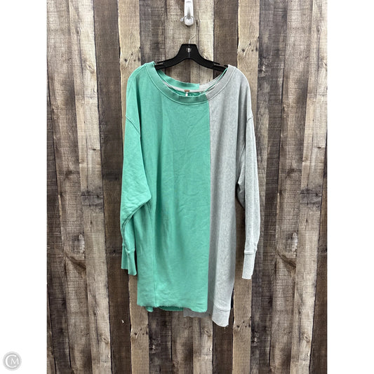 Dress Casual Midi By Free People In Green & Grey, Size: S