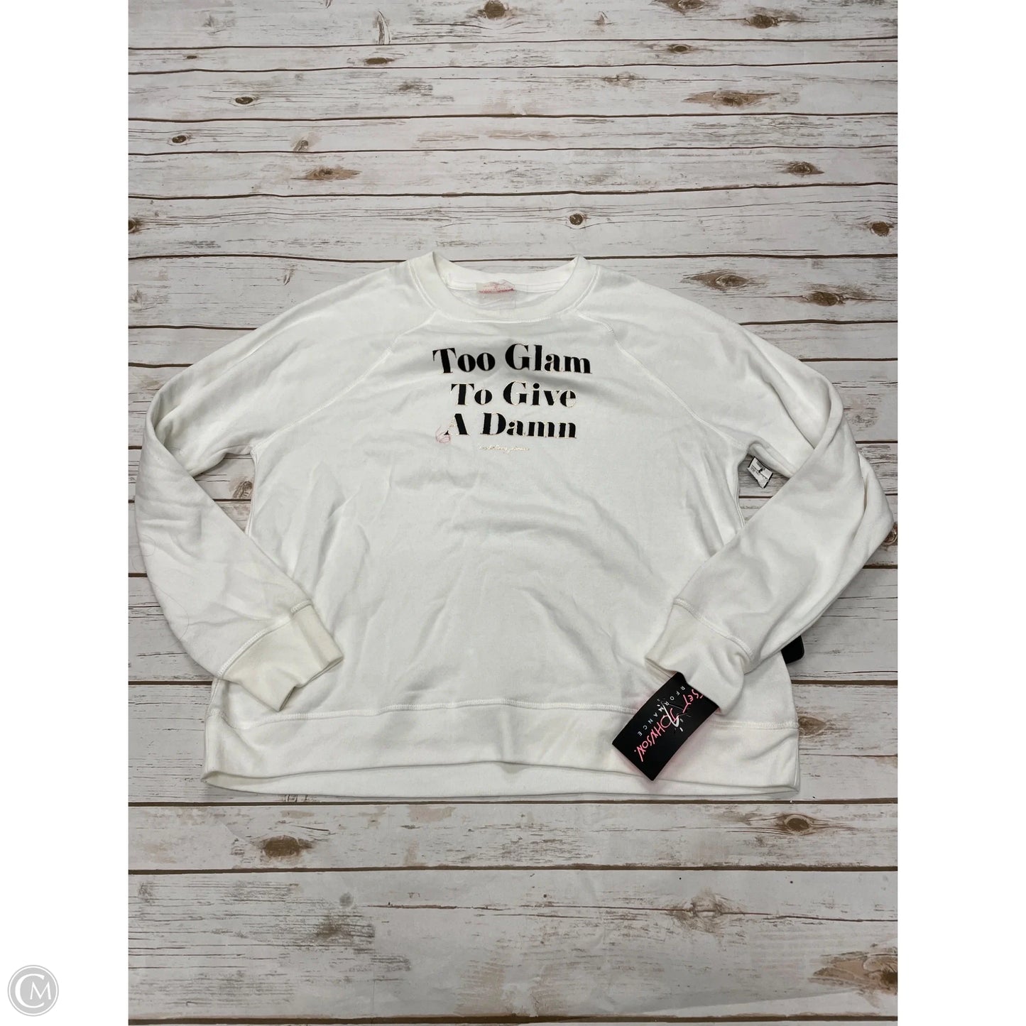 Sweatshirt Crewneck By Betsey Johnson In White, Size: Xl