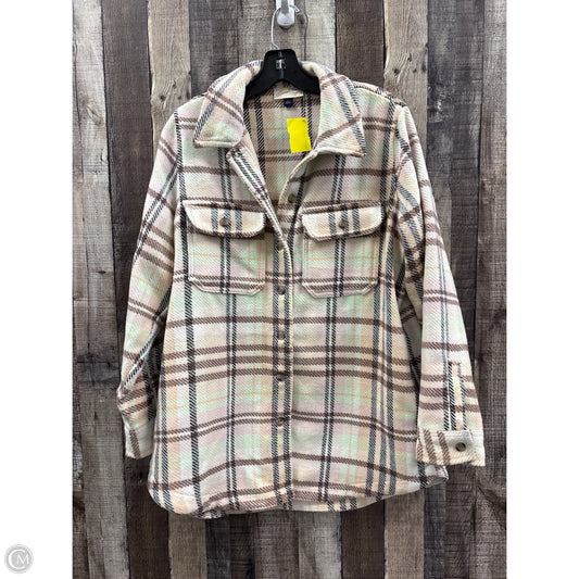 Jacket Shirt By Universal Thread In Plaid Pattern, Size: S