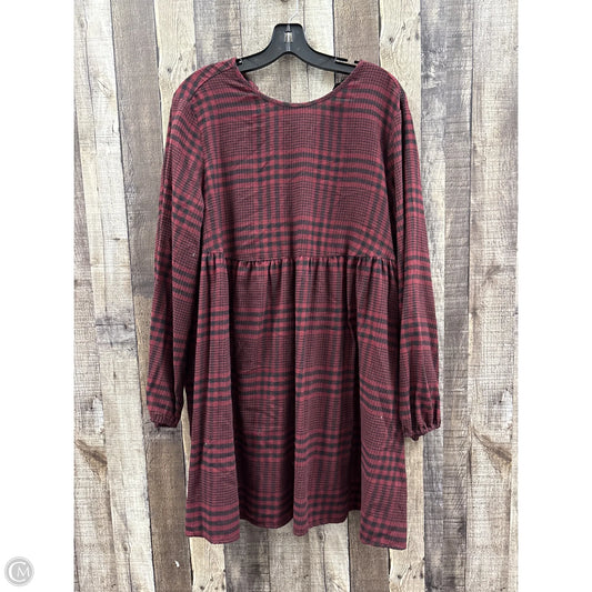 Dress Casual Short By Wild Fable In Plaid Pattern, Size: L