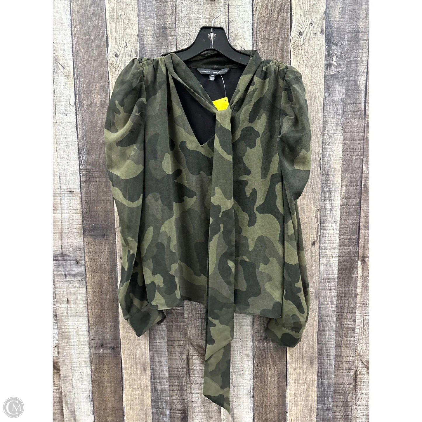 Top Long Sleeve By White House Black Market In Camouflage Print, Size: Sp