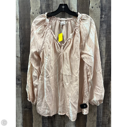 Top Long Sleeve By Knox Rose In Pink, Size: L