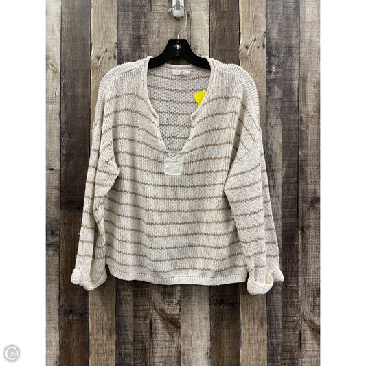 Sweater By Blu Pepper In Striped Pattern, Size: M